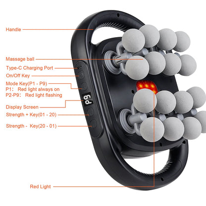 16-Head Deep Tissue Fascia Gun
