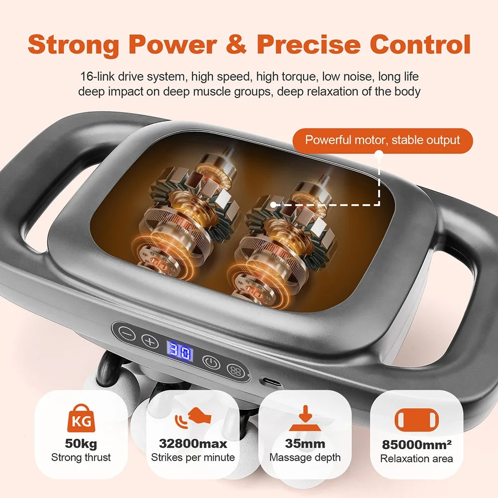 16-Head Deep Tissue Fascia Gun