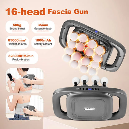 16-Head Deep Tissue Fascia Gun