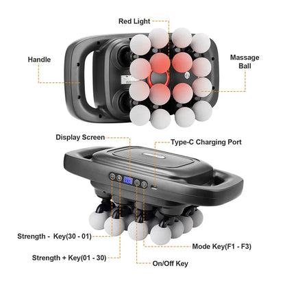 16-Head Deep Tissue Fascia Gun